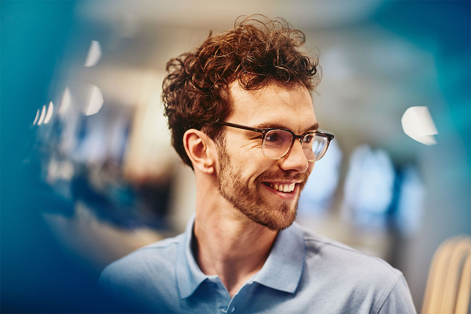 man smiling