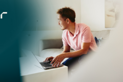 man with laptop