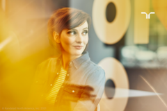 woman smiling