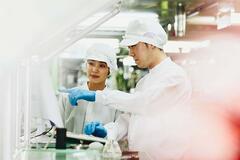 two people working in a lab