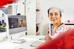 woman at computer