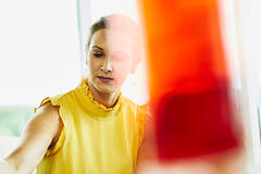 woman in a boardroom at work