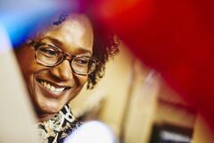 Smiling woman portrait