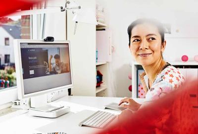 woman at computer
