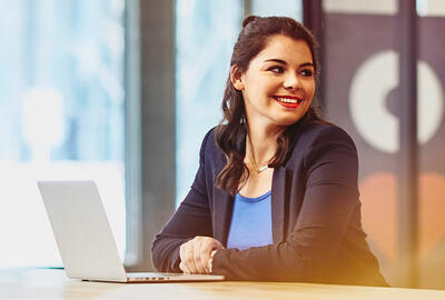 woman smiling