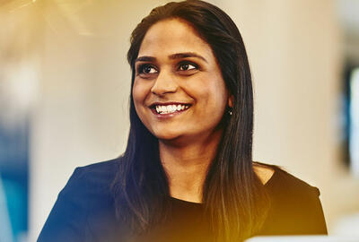 woman smiling