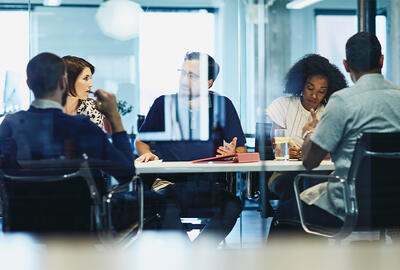 group of people in a meeting