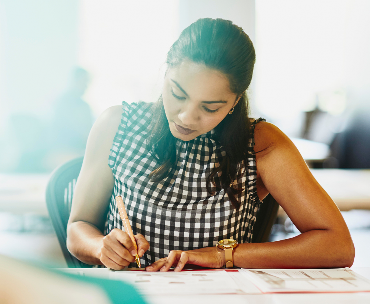 woman working