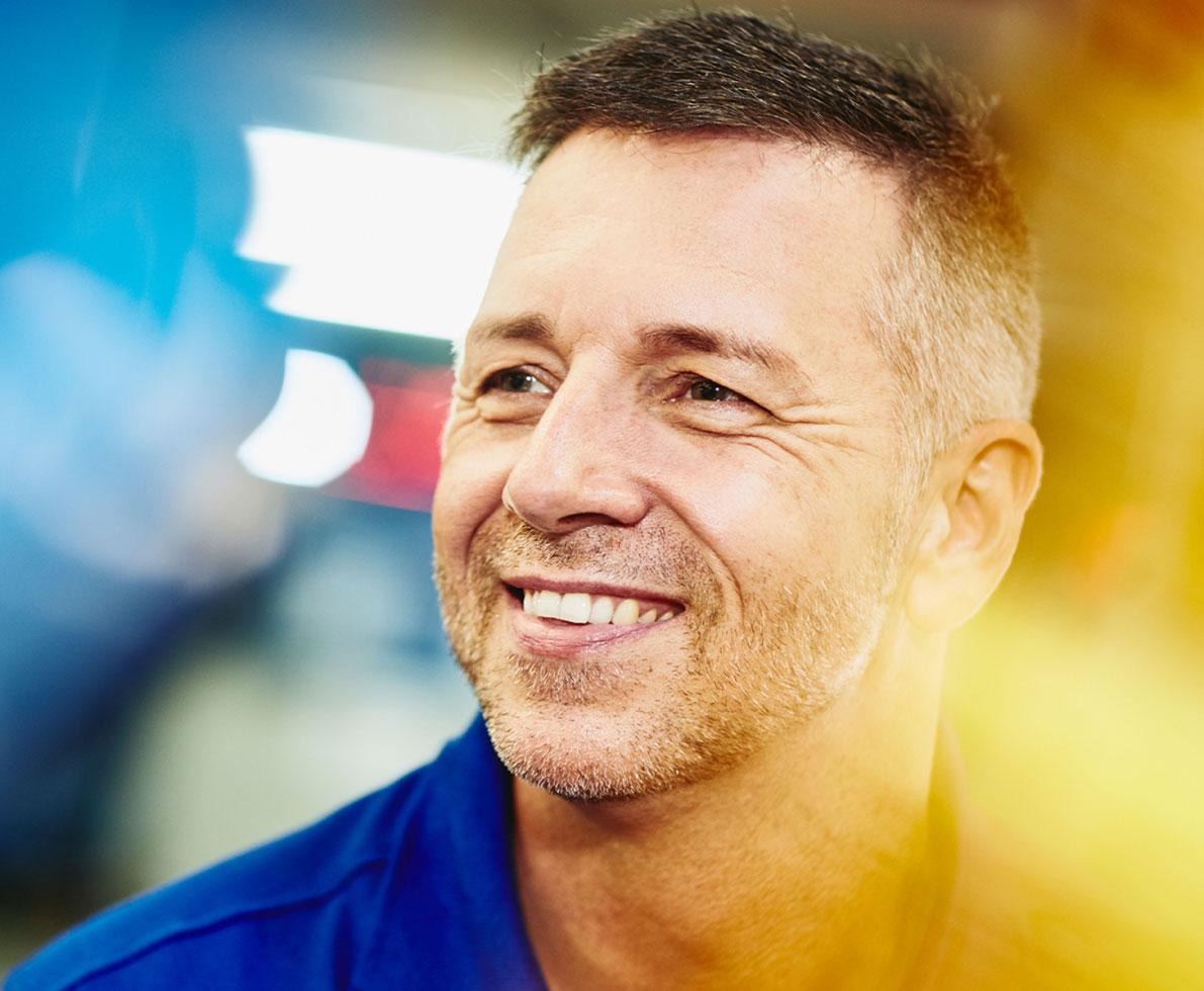 man smiling