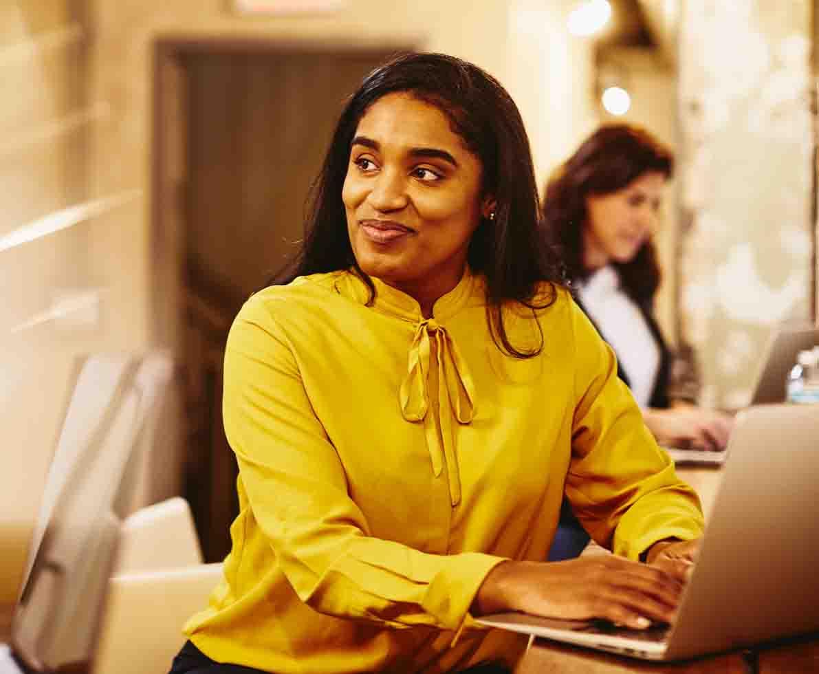 woman smiling