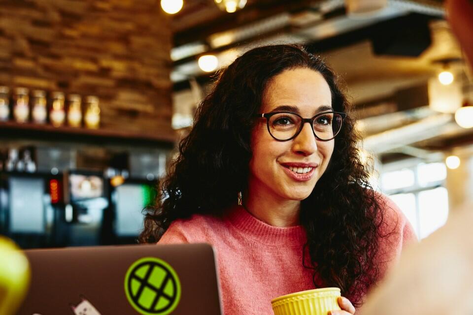 woman in cafe