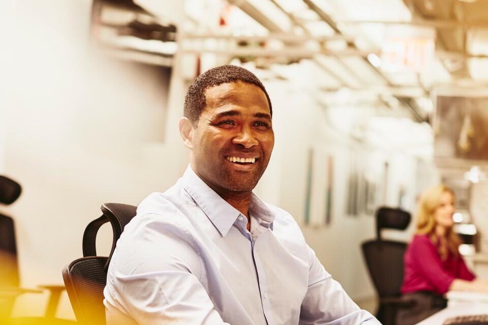 man smiling